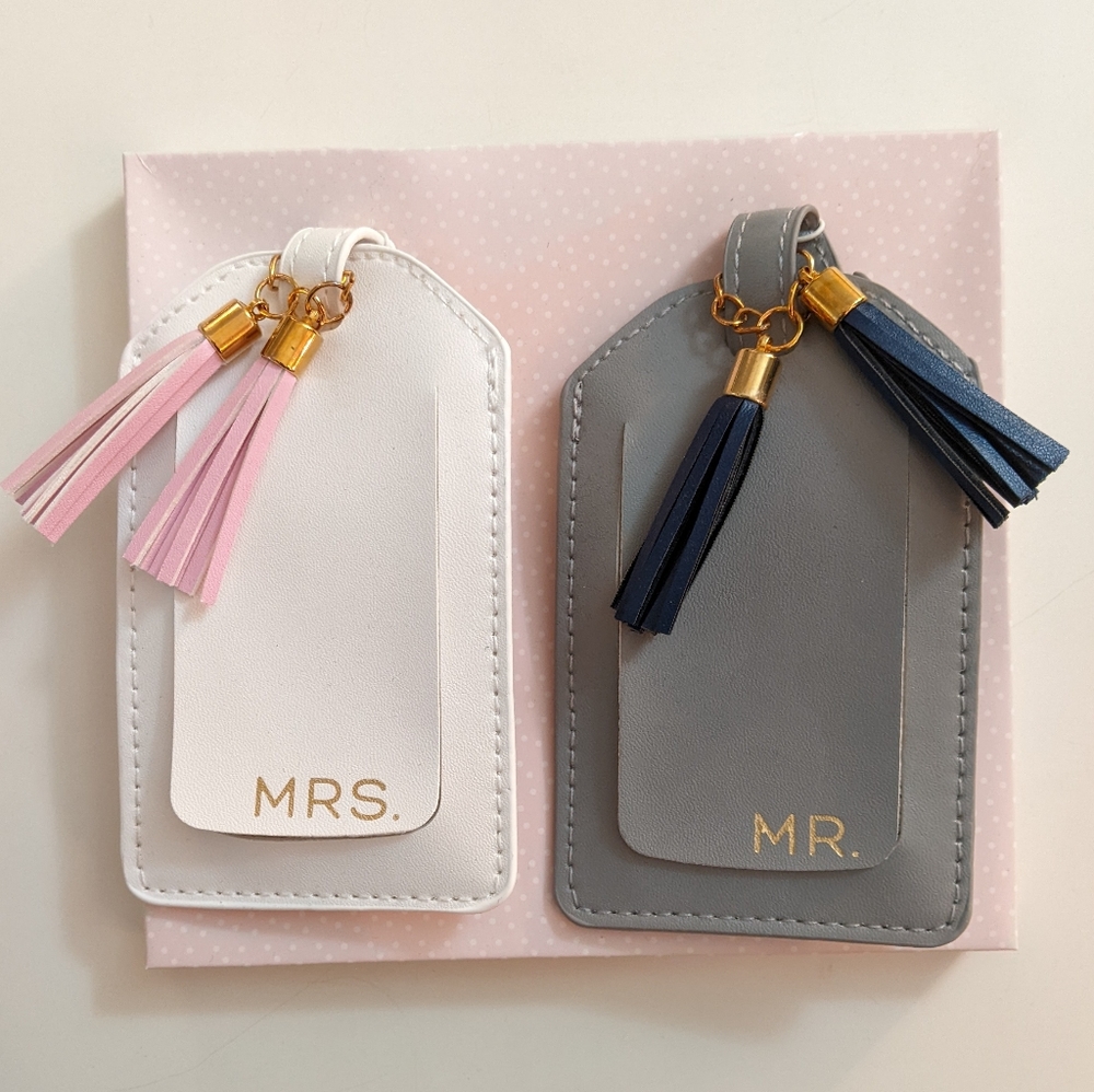 Gartner Studios Pink and Gray NIB Luggage Tags